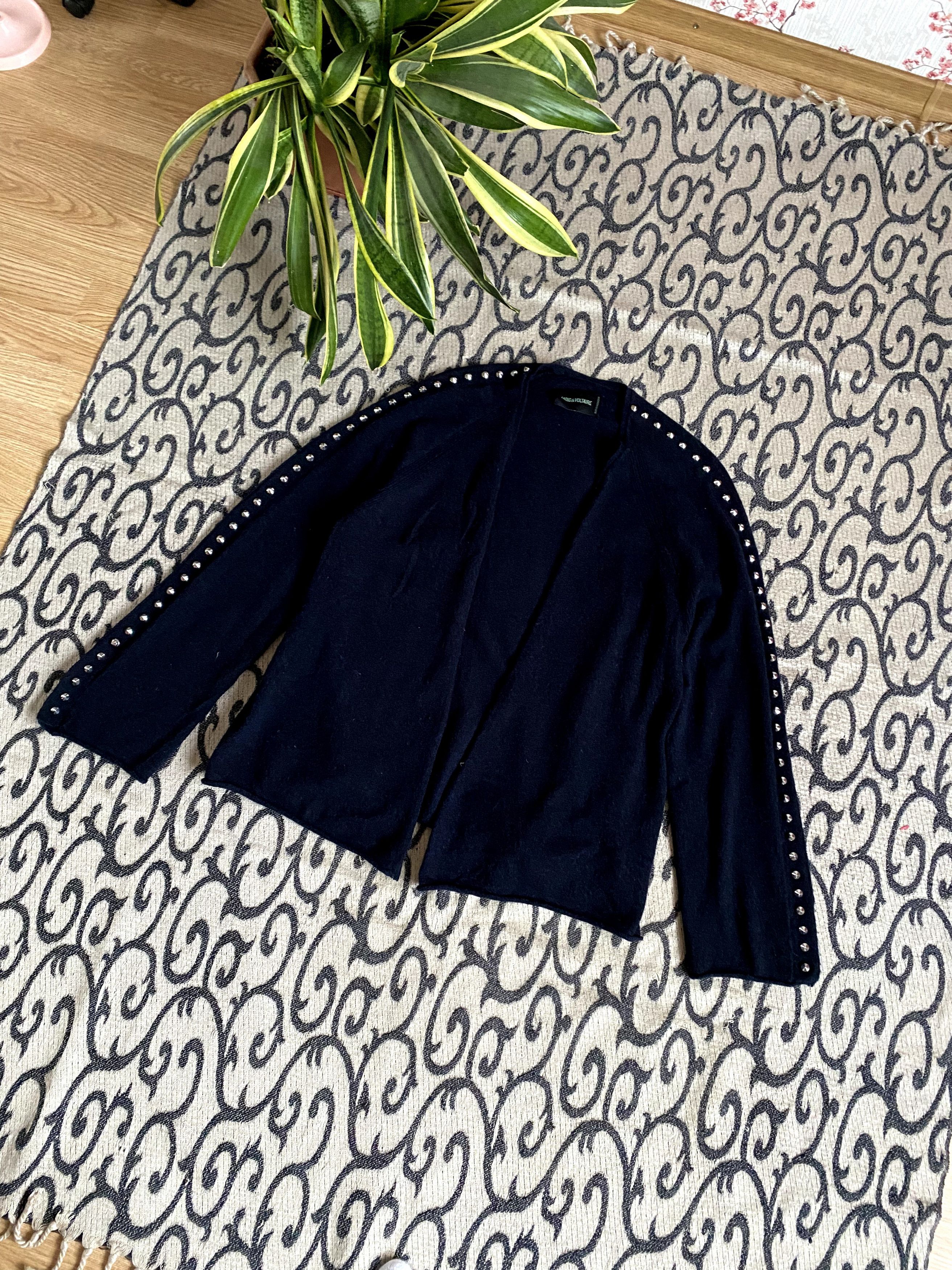 Zadig & Voltaire Zadig & Voltaire Wool Spikes Cardigan Designer Size S / US 4 / IT 40 - 2 Thumbnail
