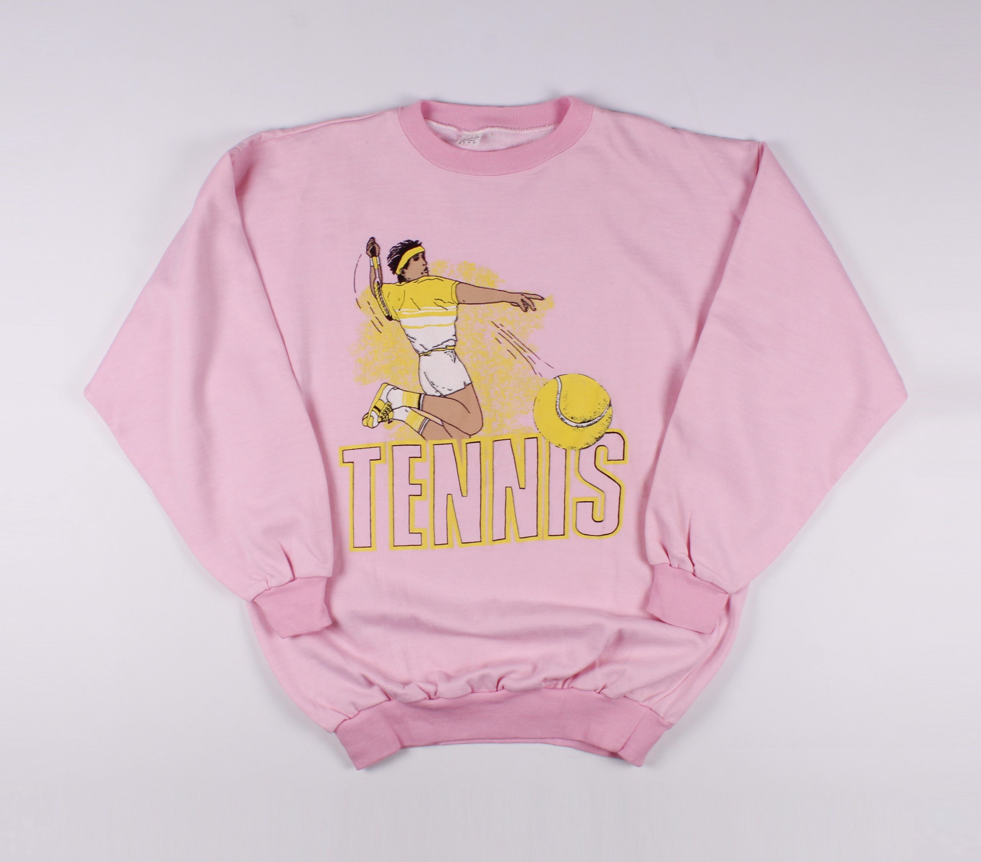 Vintage 80's Tennis Printed Oversized Sweatshirt