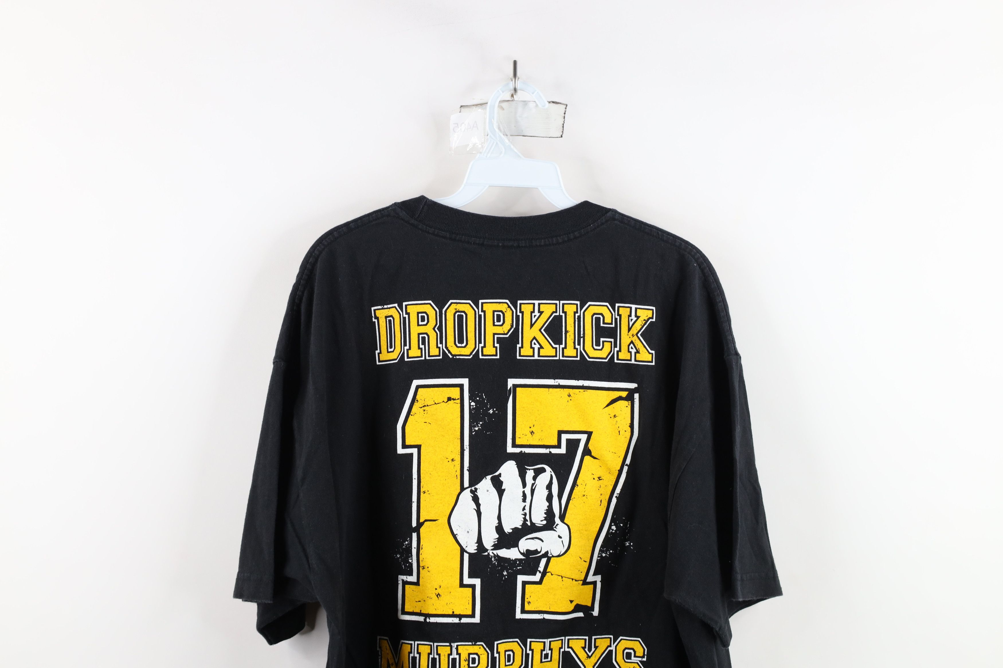 Vintage Vintage 90s Black and Gold Go Dropkick Murphys Band T-Shirt Size US XL / EU 56 / 4 - 11 Thumbnail