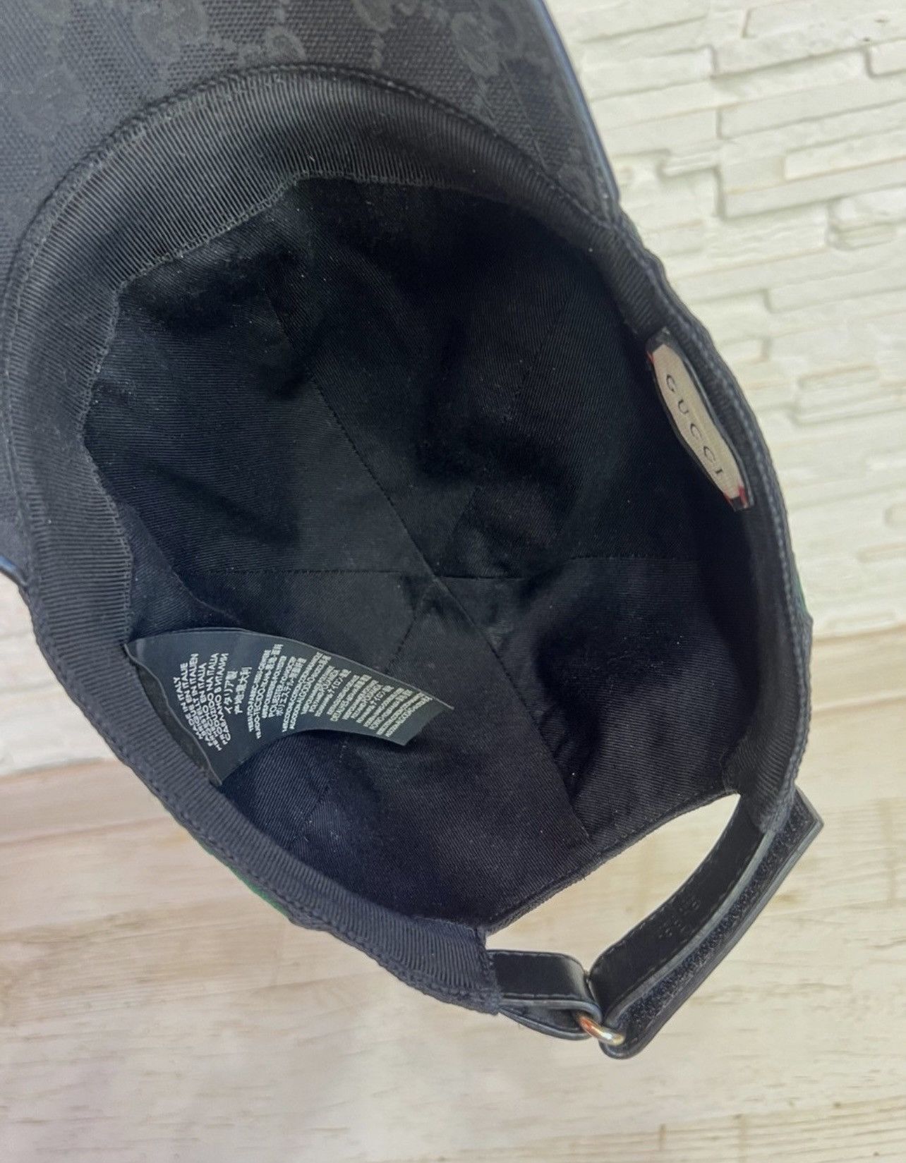 Gucci Gucci GG Monogram Cap – Black – XL Size ONE SIZE - 9 Thumbnail