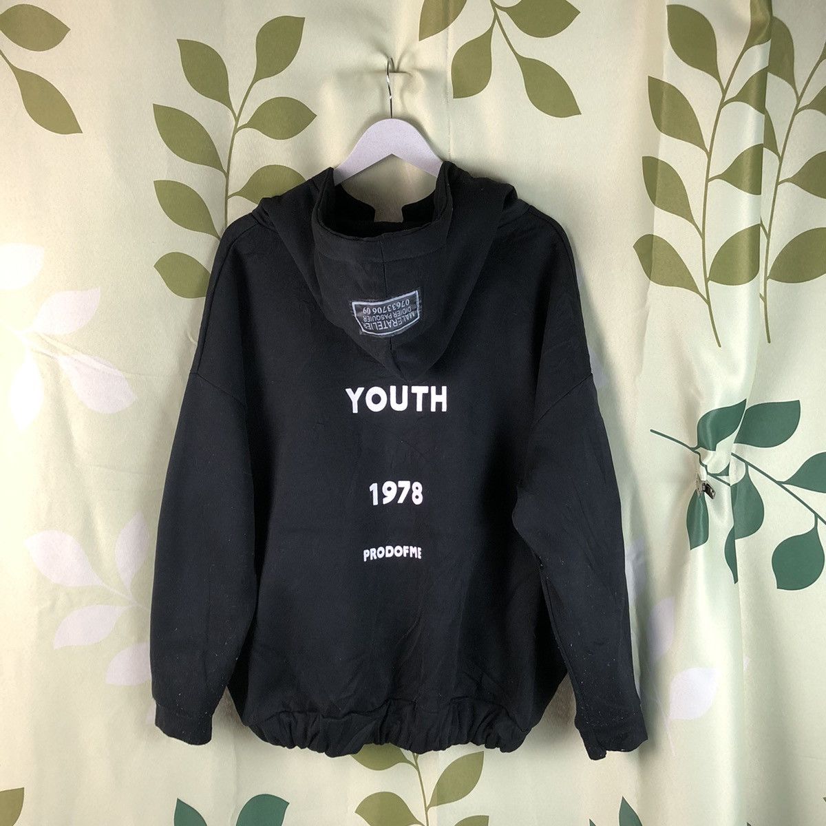 Japanese Brand Tragic youth 1978 prodofme Black Hoodie #7448 Size L / US 10 / IT 46 - 3 Thumbnail