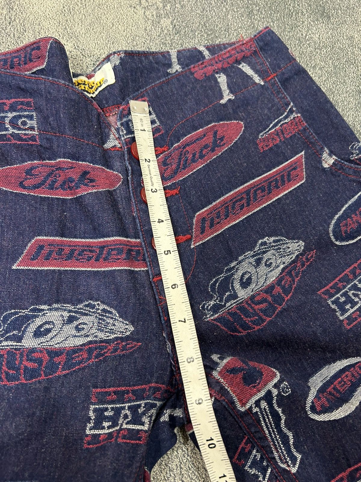 Hysteric Glamour Vintage Hysteric Glamour Full Print logo Denim Pants Size US 30 / EU 46 - 11 Thumbnail