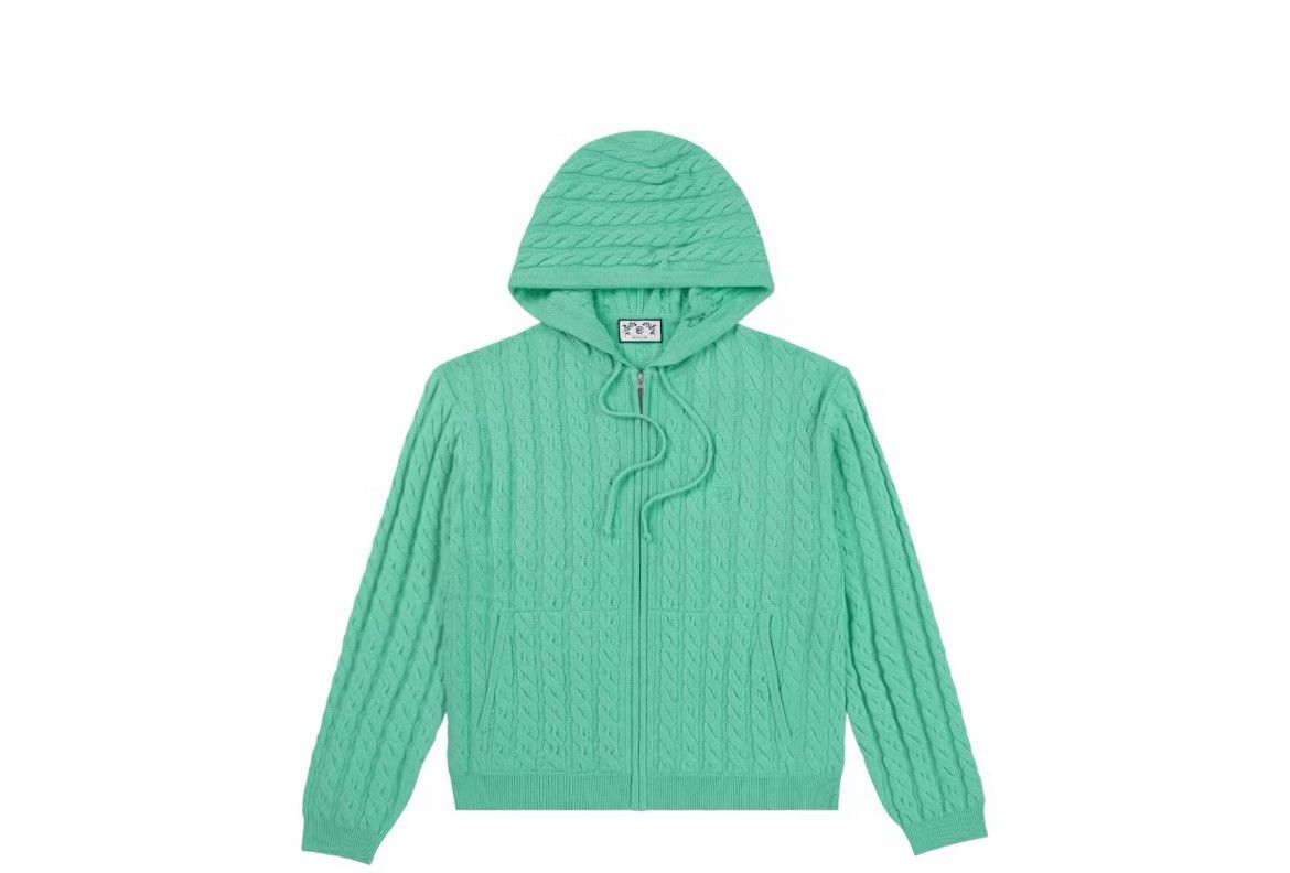 Eric Emanuel Eric Emanuel EE turquoise cable knit hoodie large Size US L / EU 52-54 / 3 - 1 Thumbnail