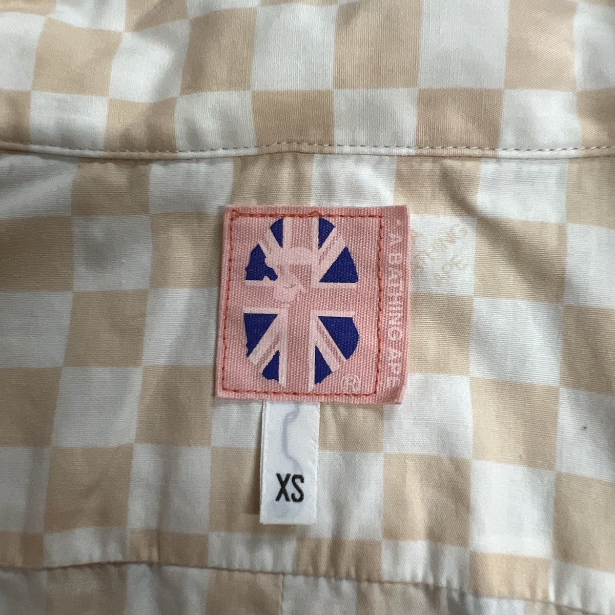 Bape VTG BAPE CHECKERED BUTTON TEE Size US XS / EU 42 / 0 - 10 Thumbnail