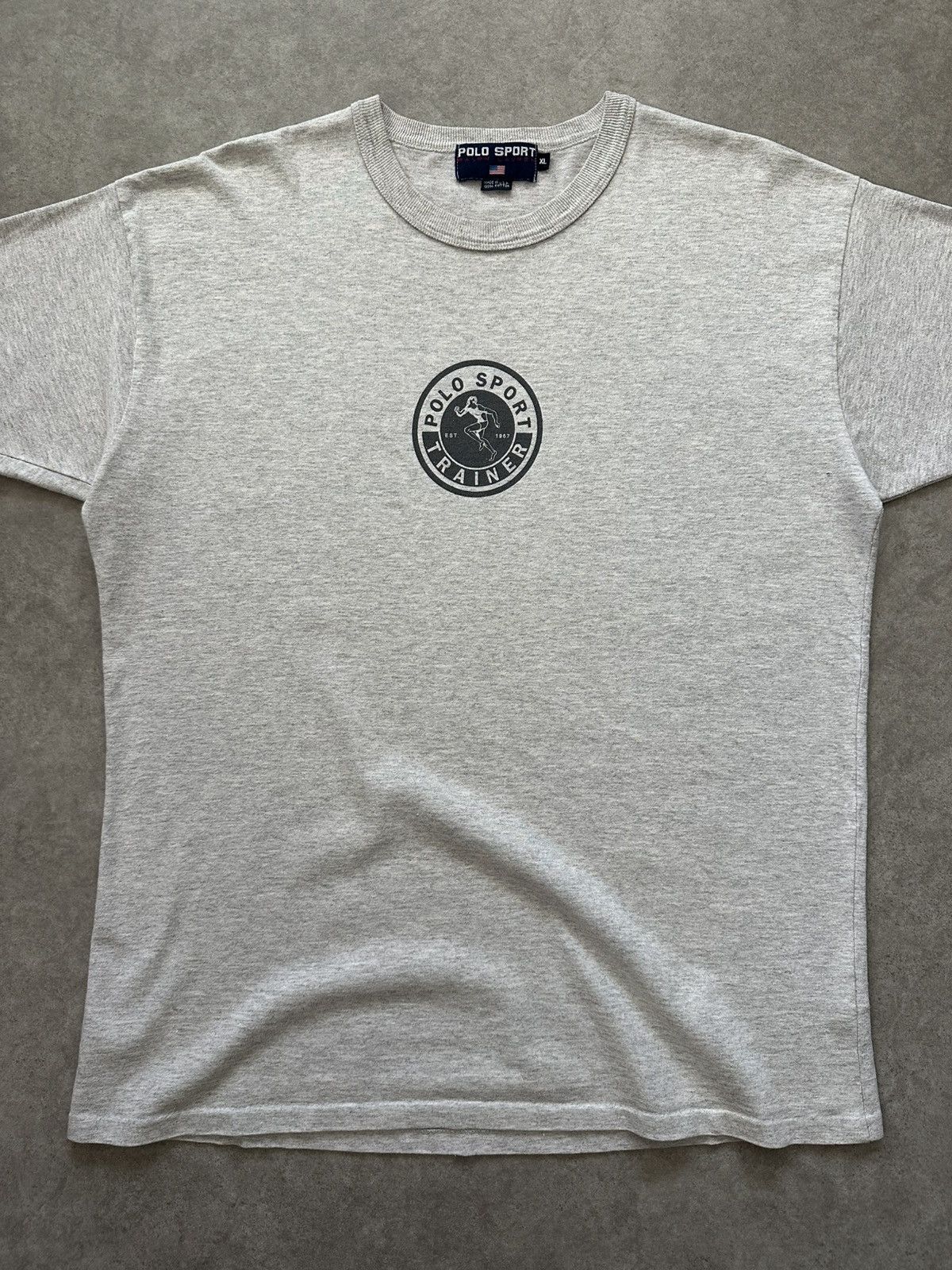 Polo Ralph Lauren Vintage Polo Sport Trainer Shirt 90’s Simple Graphic Tee Size US XL / EU 56 / 4 - 4 Thumbnail