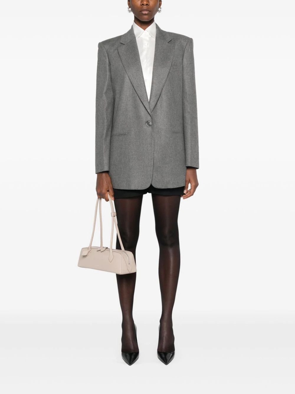THE ANDAMANE o1s22i1n1024 Flannel Guia Blazer in Grey Size M / US 6-8 / IT 42-44 - 2 Thumbnail
