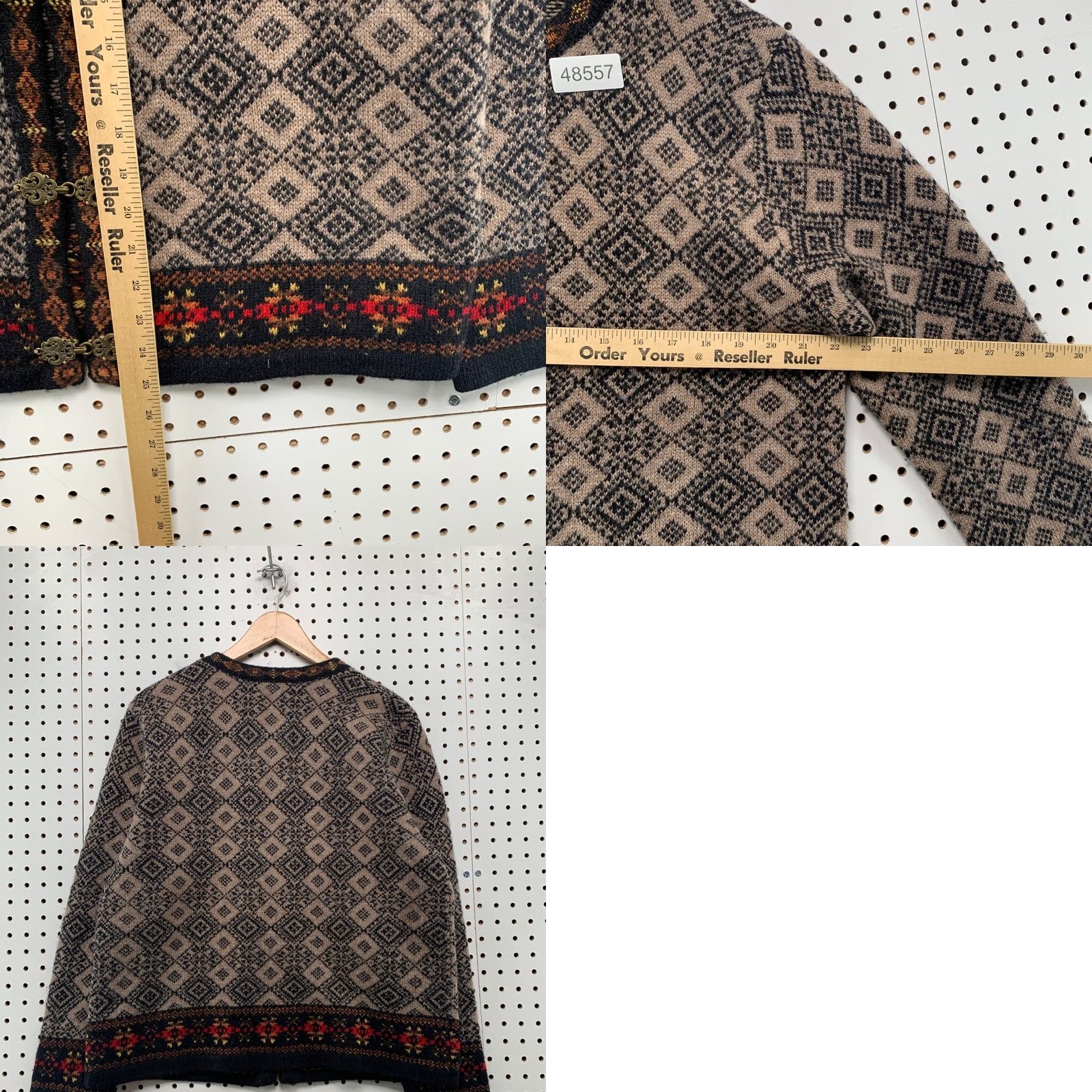 Vintage VINTAGE Susan Bristol Cardigan Sweater Womens Large Brown 90s Wool Metal Toggle Cardigan Womens Large Brown 90s Wool Metal Toggle Size L / US 10 / IT 46 - 8 Thumbnail