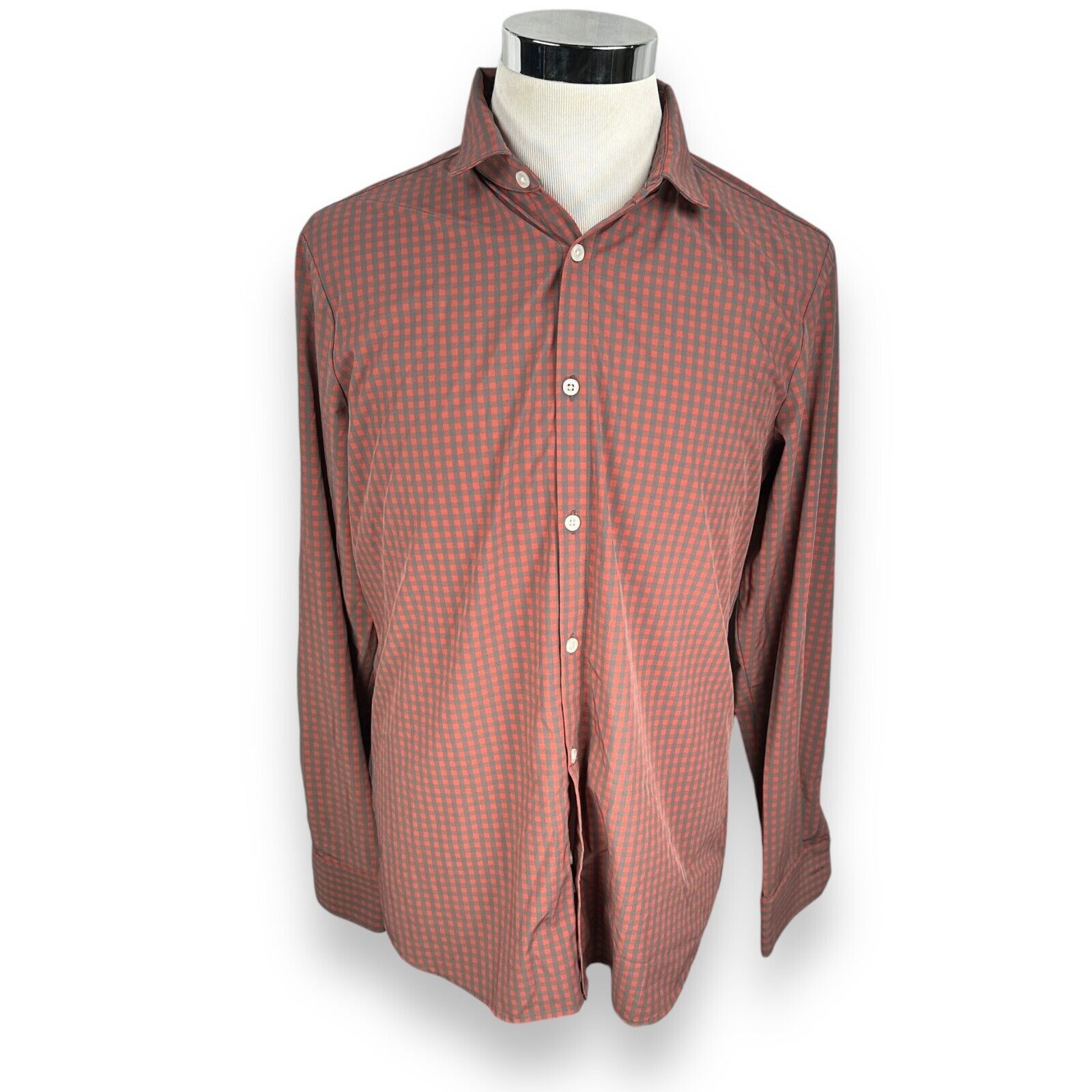Mizzen+Main Mizzen + Main Shirt Mens Large Red Black Buffalo Button Up Size US L / EU 52-54 / 3 - 1 Thumbnail