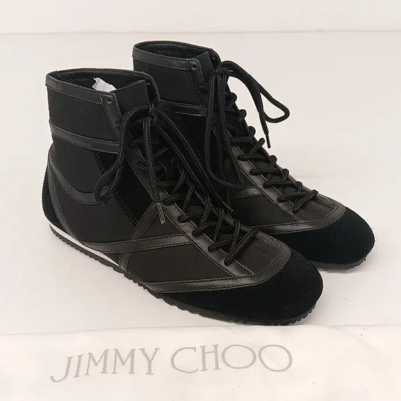 Jimmy Choo Jimmy Choo Kato Black High-Top Sneakers - EU36/US6 Size US 6 / IT 36 - 1 Thumbnail