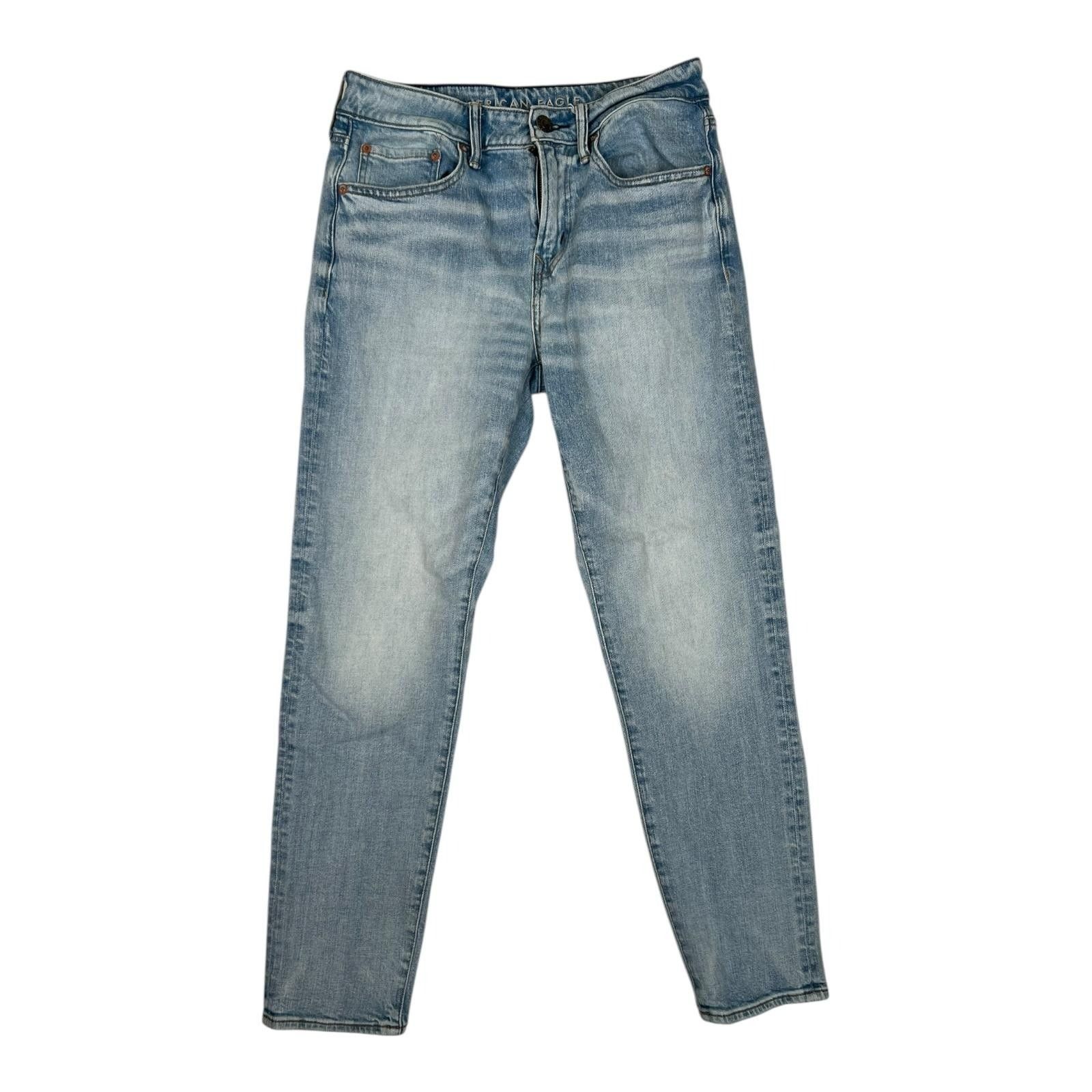 American Eagle Outfitters American Eagle Jeans Mens 28x30 Blue Skinny Light Wash Real Size US 28 / EU 44 - 1 Thumbnail