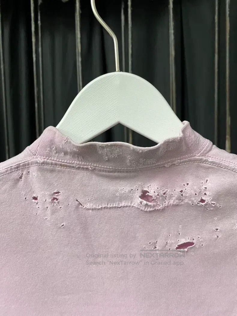 Balenciaga Balenciaga Pink Destroyed Vintage Short Sleeve Size US XS / EU 42 / 0 - 5 Thumbnail