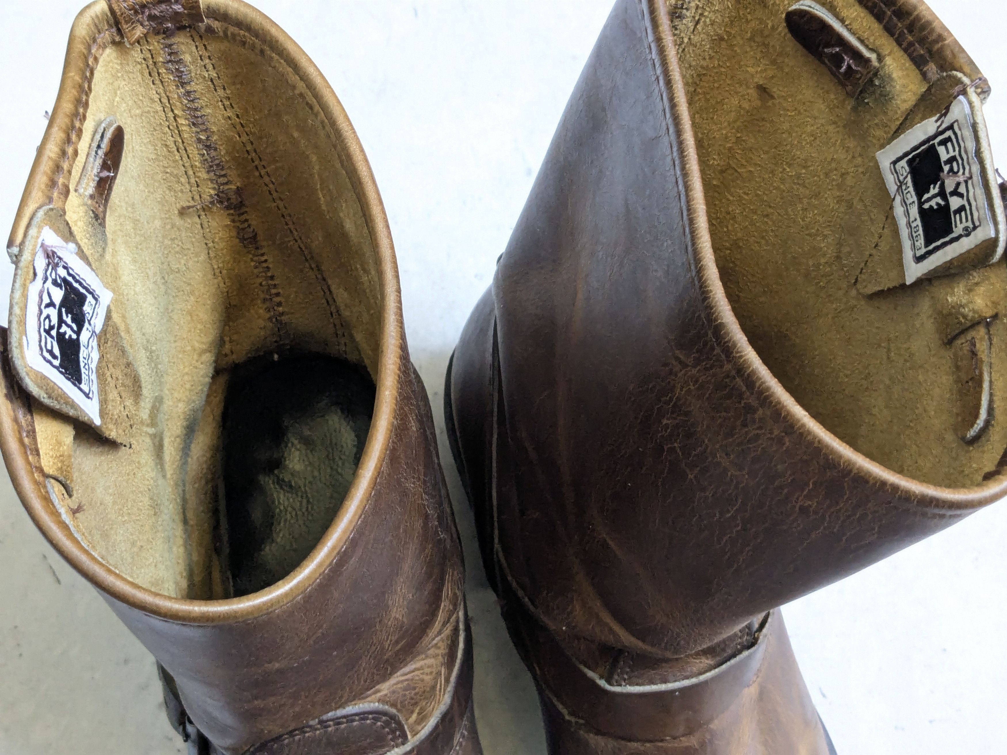 Frye Frye Engineer Boots Brown 9 M Leather Strap Buckle Size US 9 / EU 42 - 7 Thumbnail