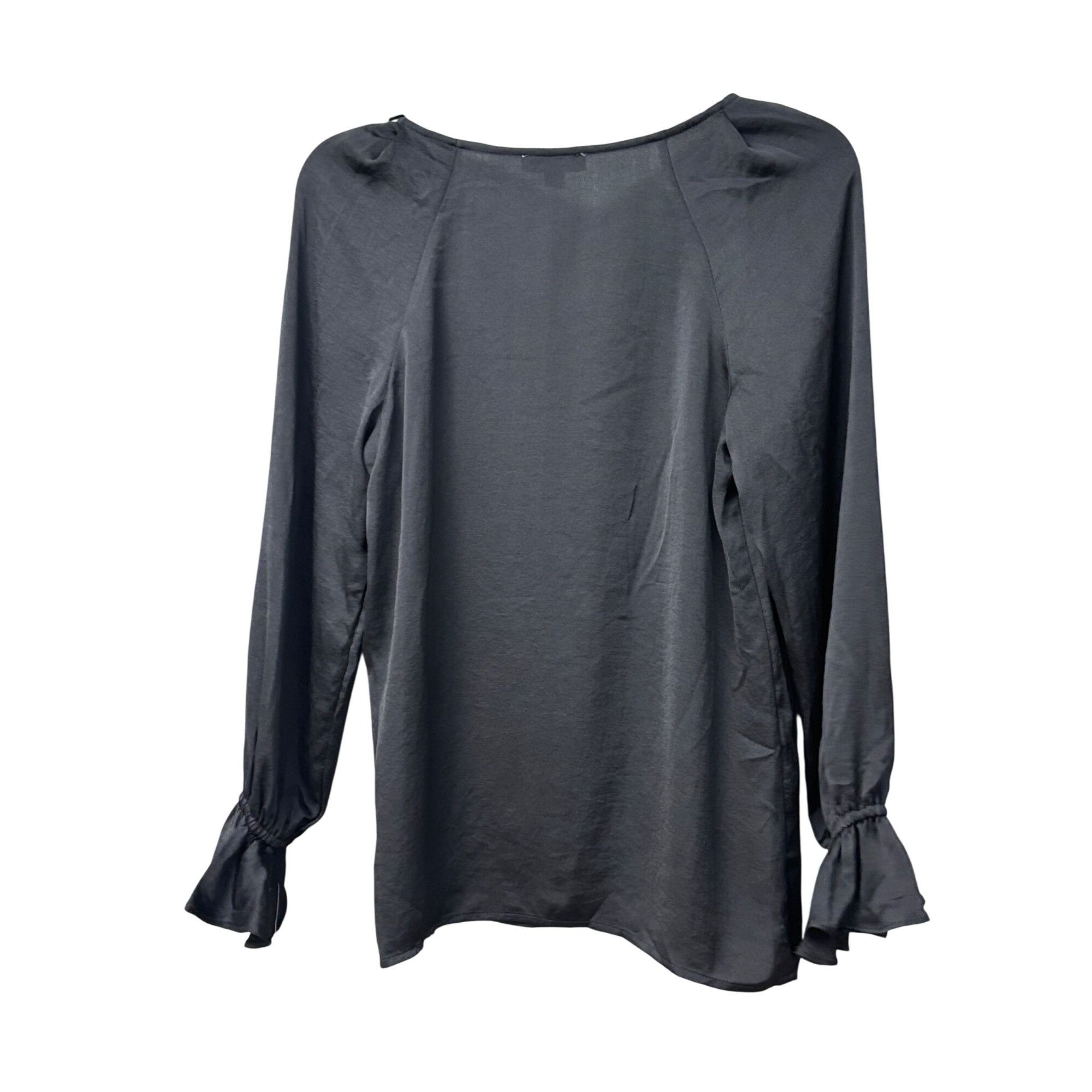Bar III Bar III Ruffled-Cuff Woven V-neck Top, Black, Sz. XS Size XS / US 0-2 / IT 36-38 - 5 Thumbnail