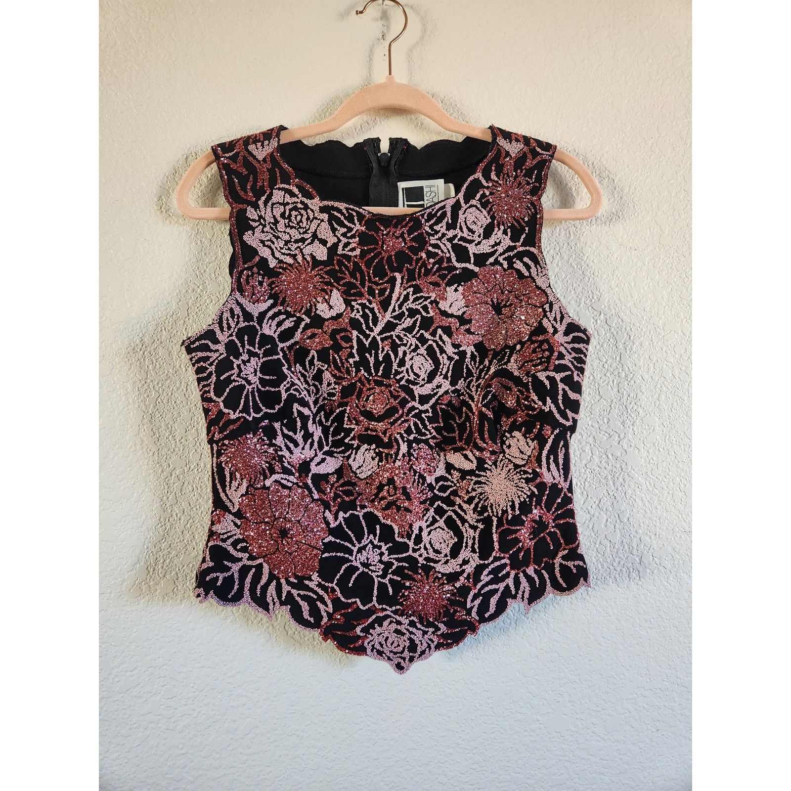 Tadashi Shoji Tadashi Shoji Women's Beaded Floral Blouse-M Size M / US 6-8 / IT 42-44 - 1 Thumbnail