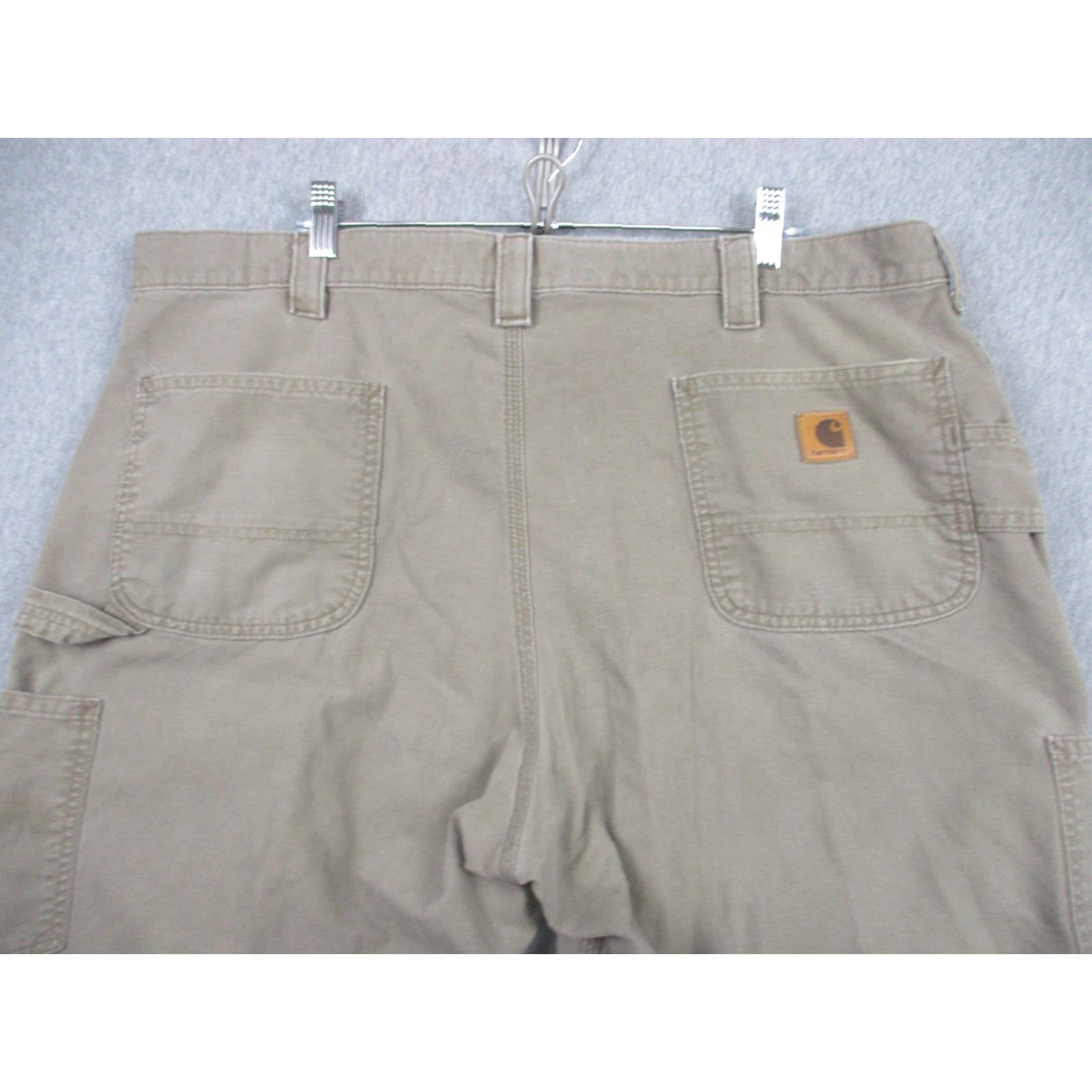 Carhartt Carhartt Pants Mens 42x30 Khaki Workwear Original Dungaree Fit Canvas B151 LB Flat Front Straight Leg Size US 42 / EU 58 - 7 Thumbnail