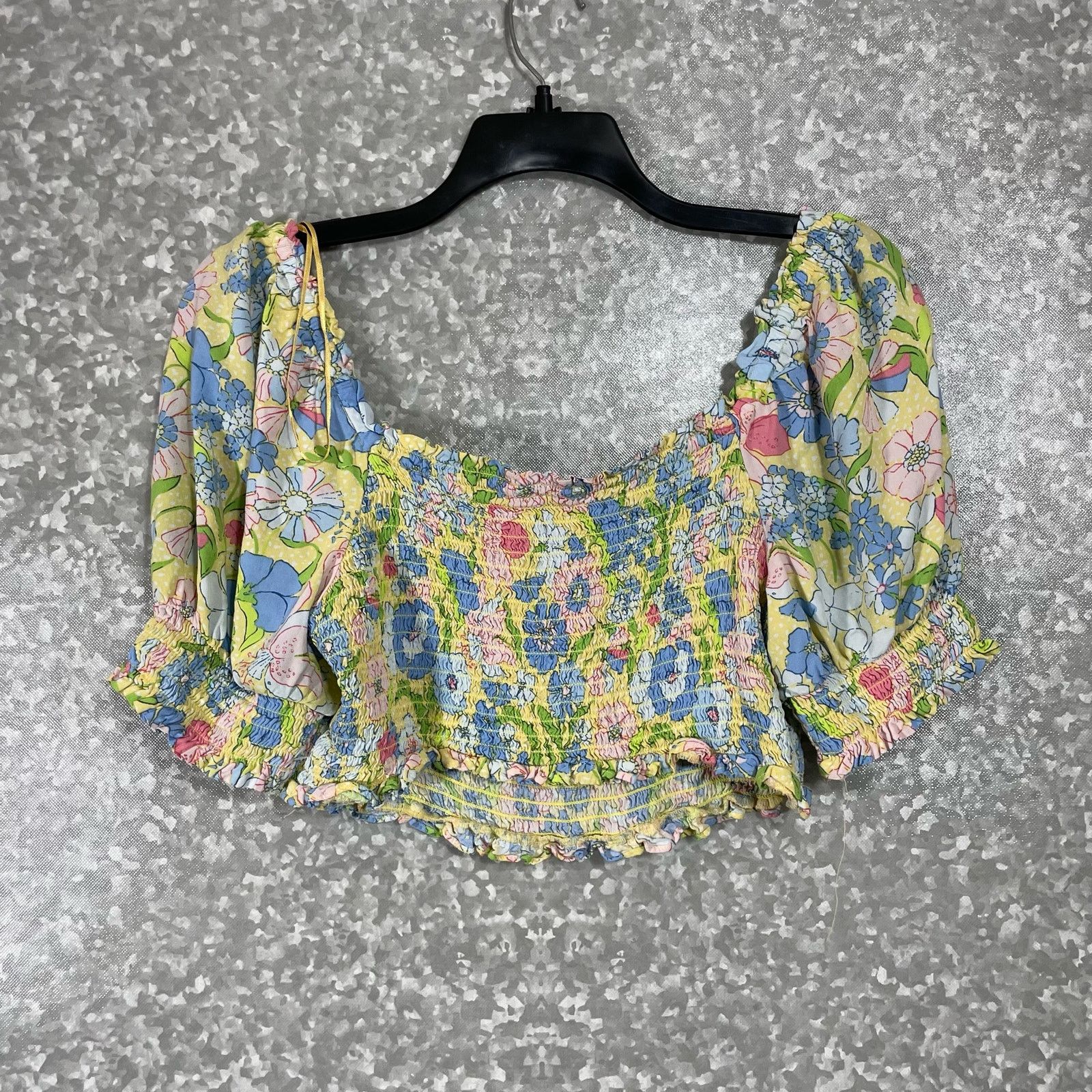 Bar III Bar III Floral Coquette Off The Shoulder Crop Top - Size XL Size XL / US 12-14 / IT 48-50 - 8 Thumbnail