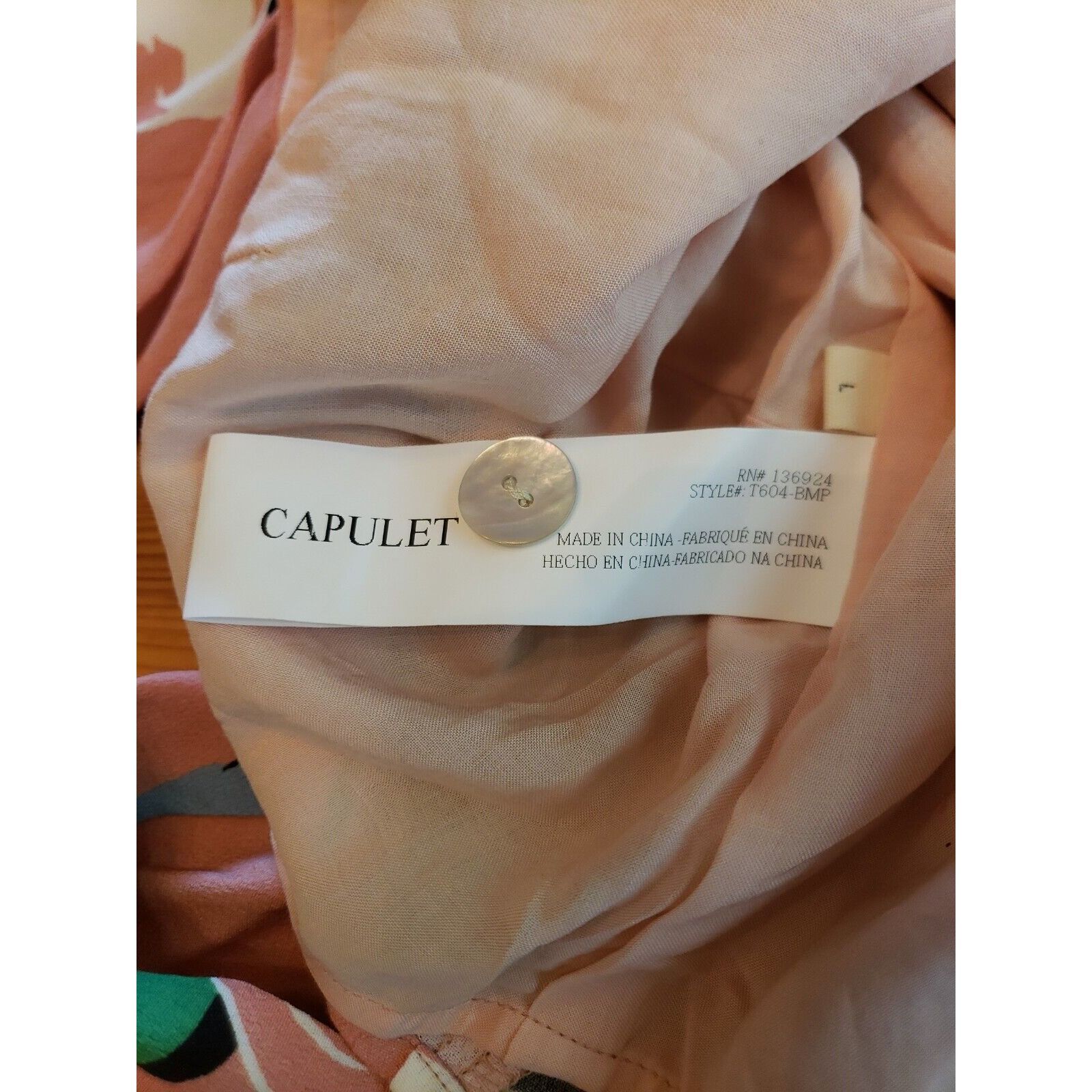 Other Capulet Linen Blend Top Womens L Pink Floral Balloon Sleeve Size L / US 10 / IT 46 - 11 Thumbnail