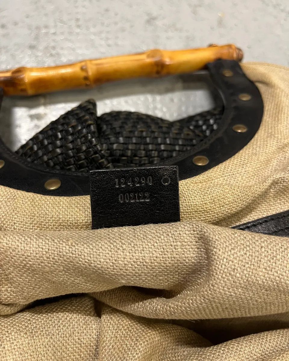 Gucci 2000s Gucci Black Bamboo Handle Hobo Bag Size ONE SIZE - 11 Thumbnail