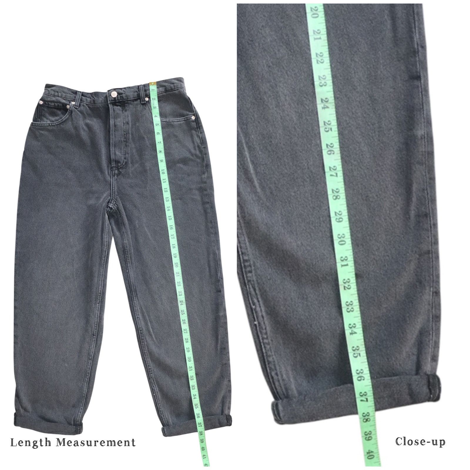 Designer NWT Triarchy Black Denim Jeans Size 29 Size 29" - 8 Thumbnail