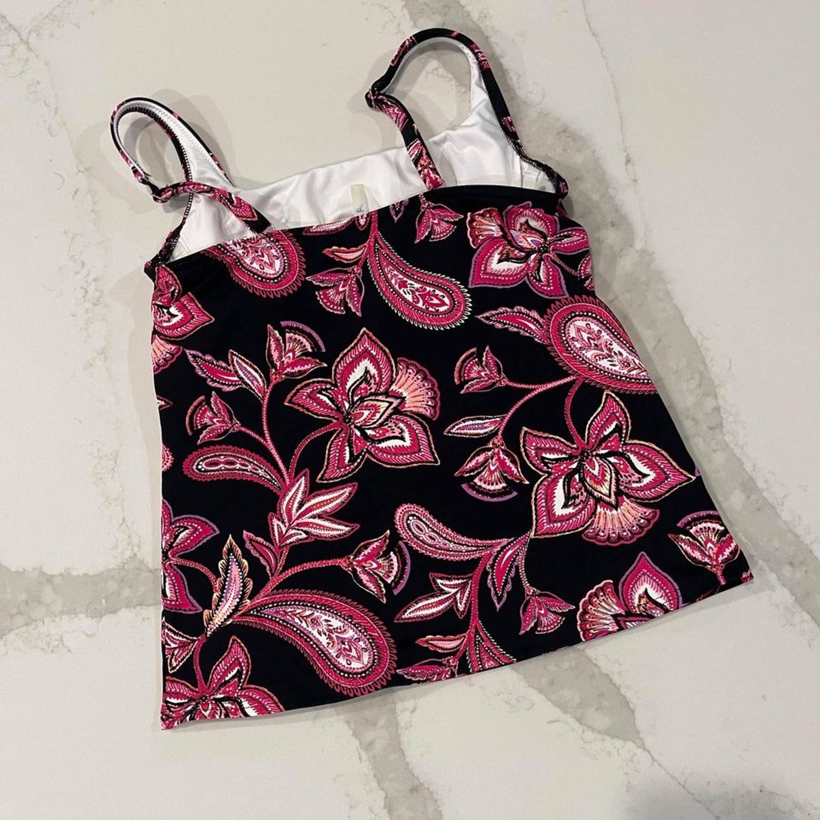 Lands' End Lands End Bathing Suit Tankini Swim Floral Paisley Womens 4 Size S / US 4 / IT 40 - 4 Thumbnail