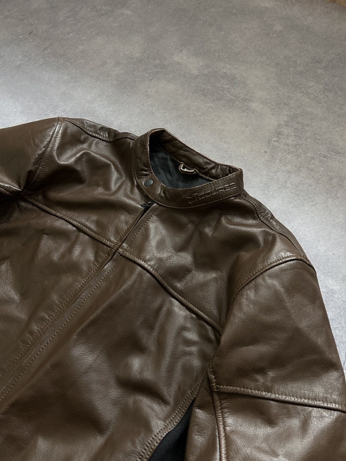 Genuine Leather Course Icon brown leather moto leather jacket mens Size US L / EU 52-54 / 3 - 3 Thumbnail