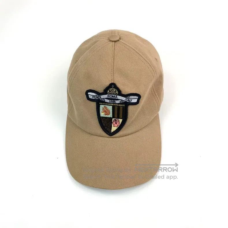 Fendi Fendi size 59 Cotton Shield Logo Baseball Cap 59cm Size ONE SIZE - 1 Thumbnail