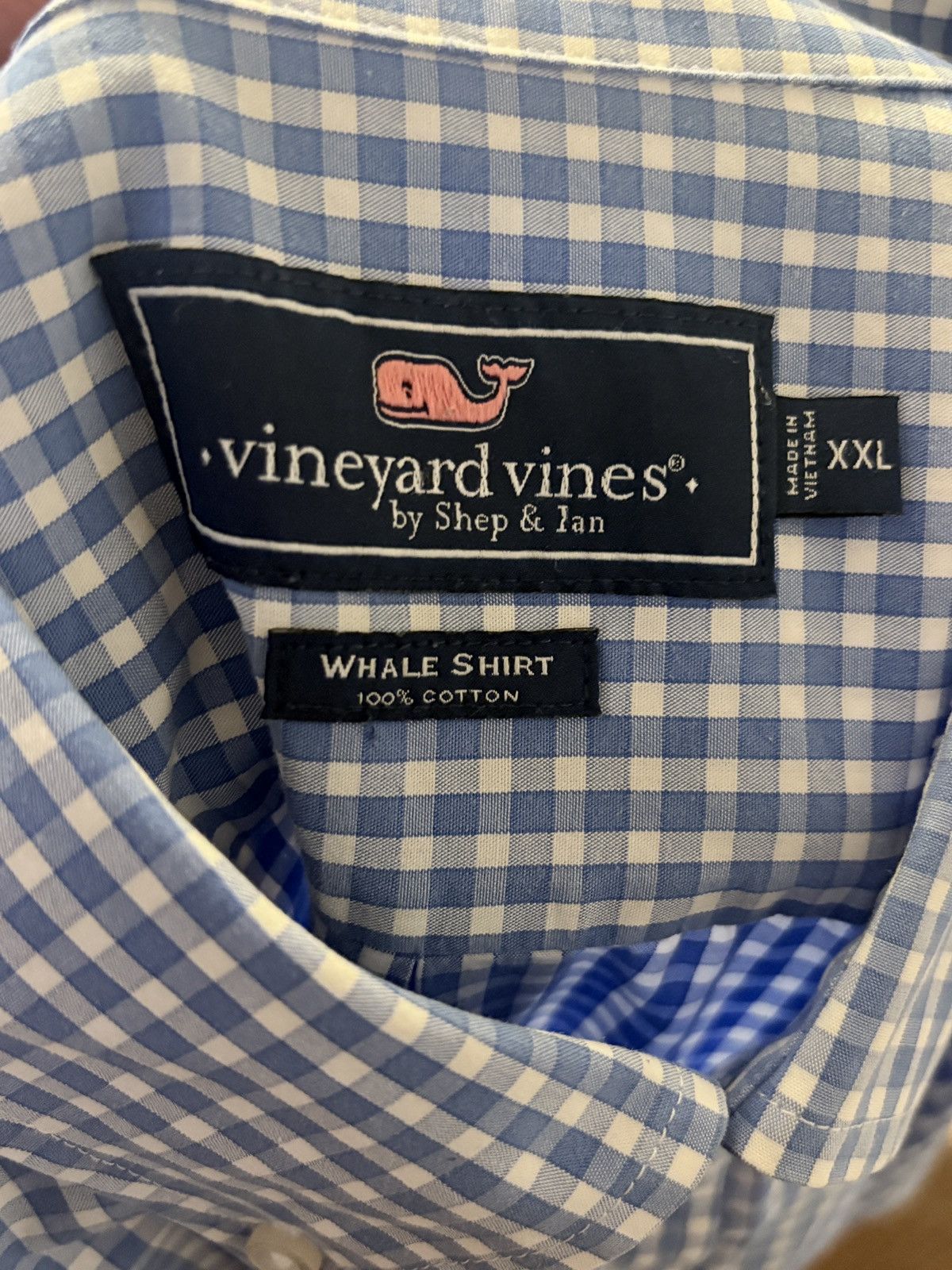 Vineyard Vines Vineyard Vines Blue Gingham Button-Down Whale Shirt Size US XXL / EU 58 / 5 - 7 Thumbnail