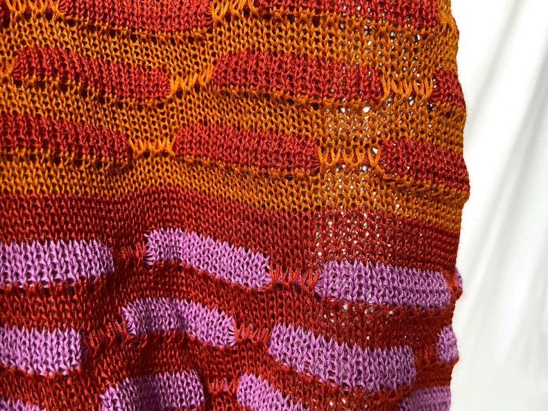 Issey Miyake Issey Miyake Orange-red linen knitted sweater Size M / US 6-8 / IT 42-44 - 7 Thumbnail