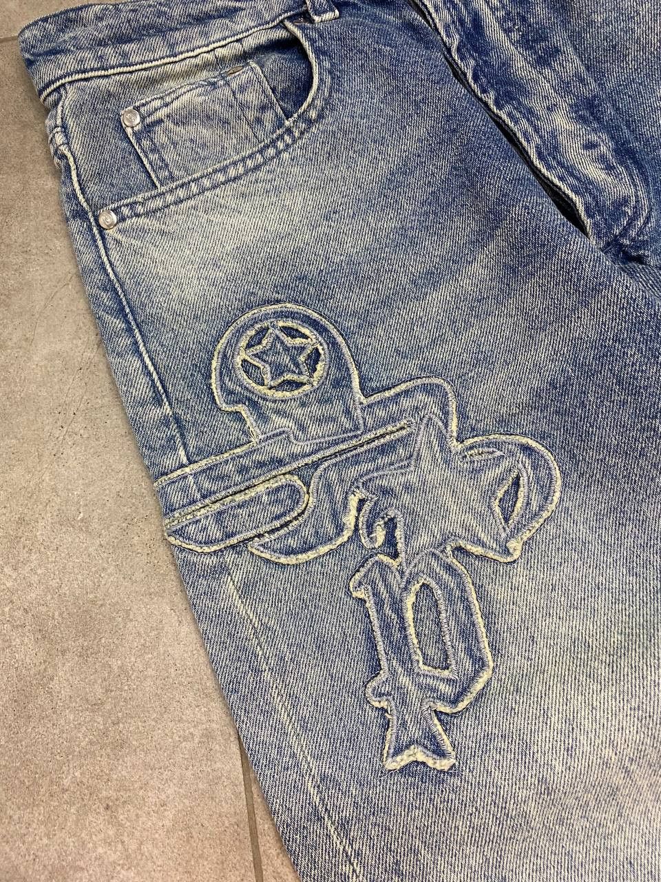 Peso Peso Embroidered Logo Baggy Denim Pants Size US 28 / EU 44 - 6 Thumbnail