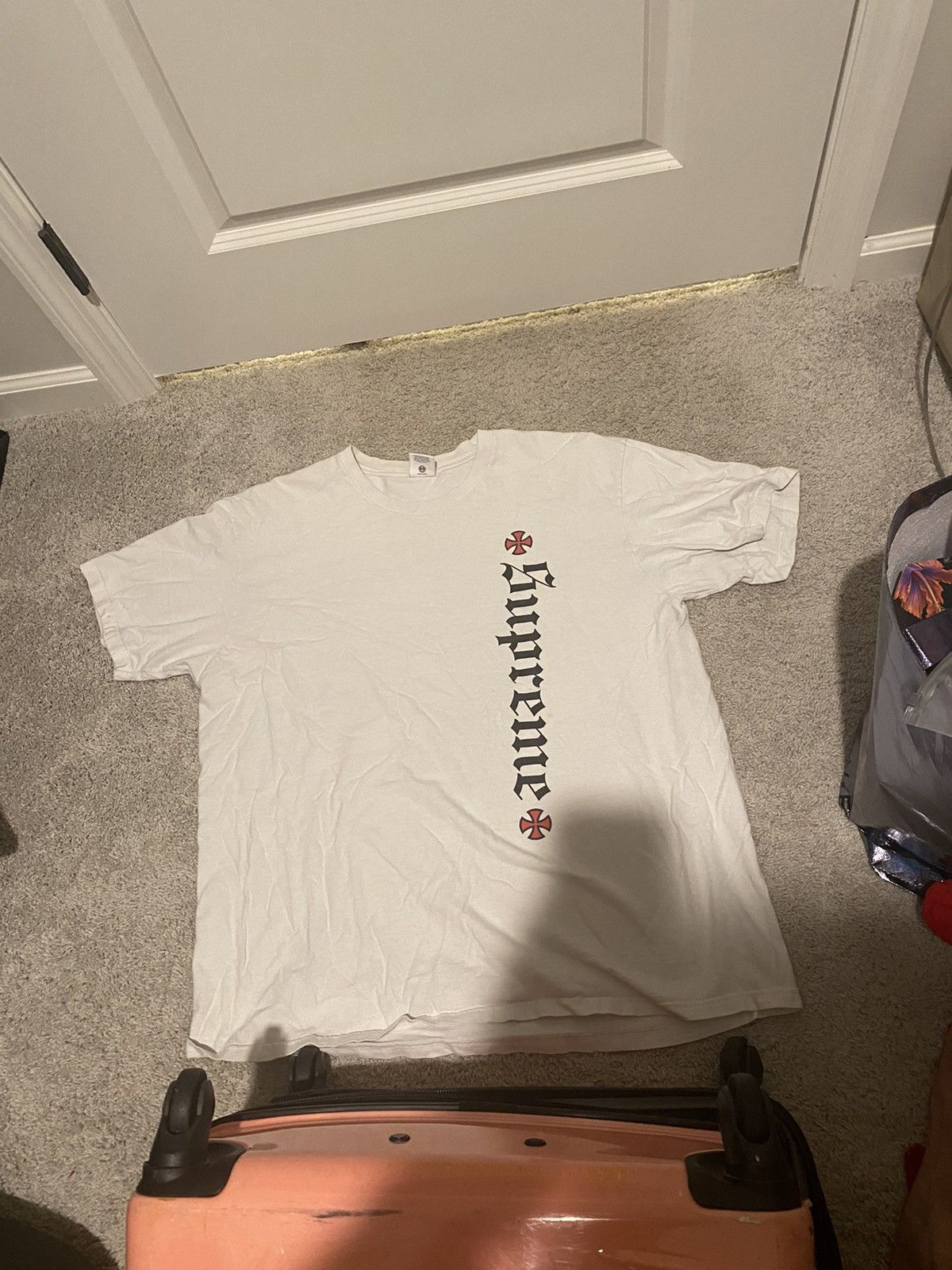 image of Supreme Independent Old English Tee in White, Men's (Size XL)