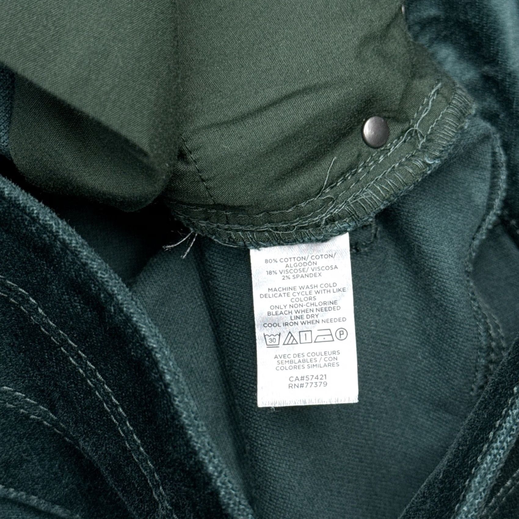 Ann Taylor Ann Taylor Pants Womens 10 Green Velvet High Rise Stretch Size 32" / US 10 / IT 46 - 7 Thumbnail