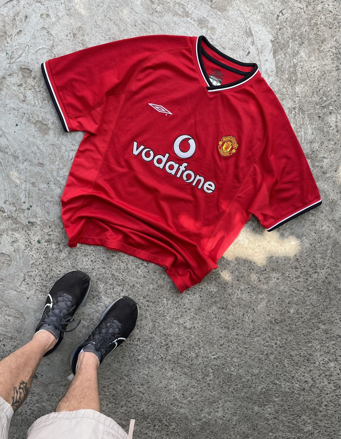 Umbro Manchester Y2K United Umbro 00s Soccer Jersey Blokecore ⚽️ Size US L / EU 52-54 / 3 - 1 Thumbnail