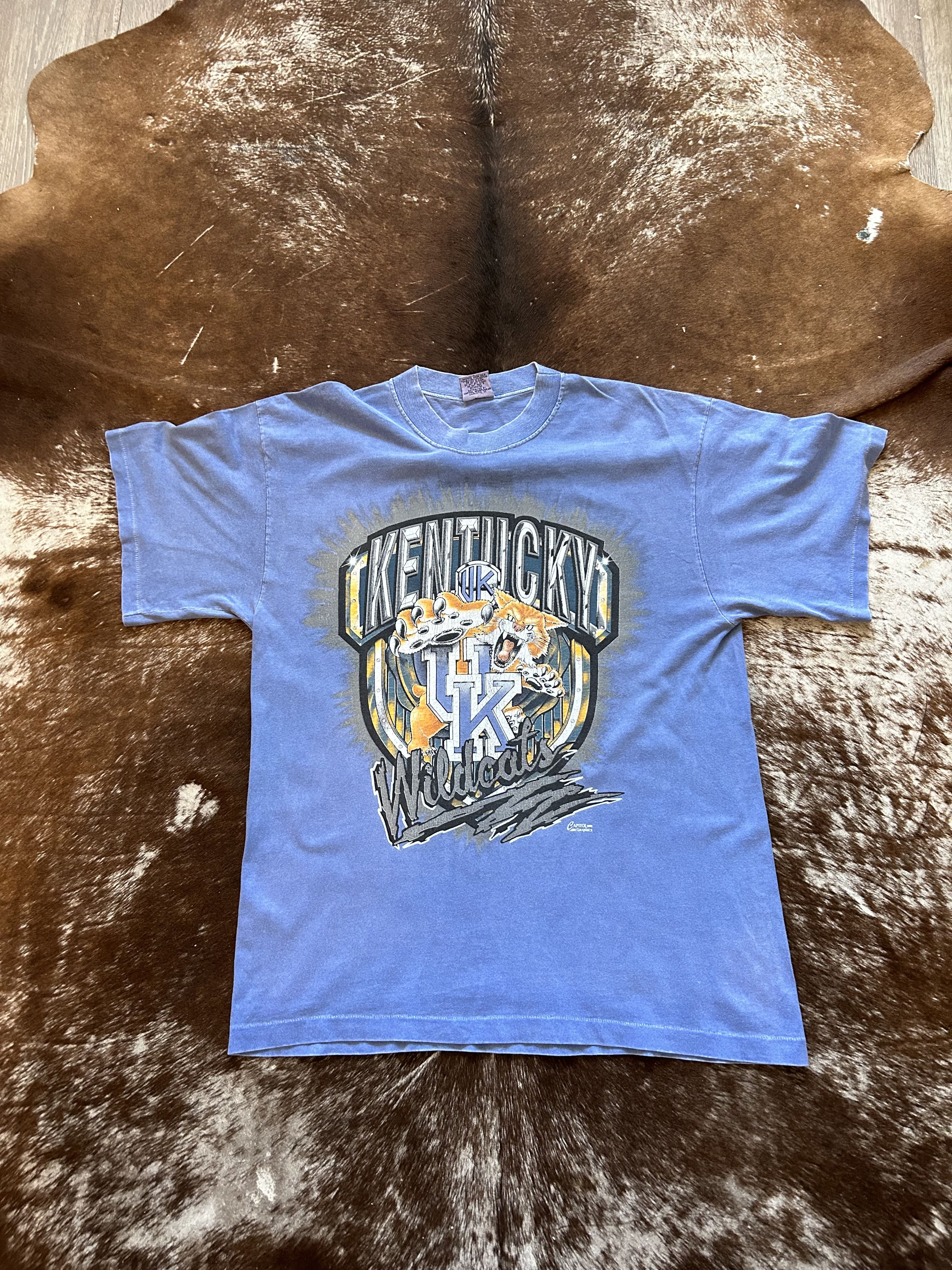 Vintage Vintage single stitch Kentucky Wildcats light blue t shirt Size US XL / EU 56 / 4 - 1 Thumbnail