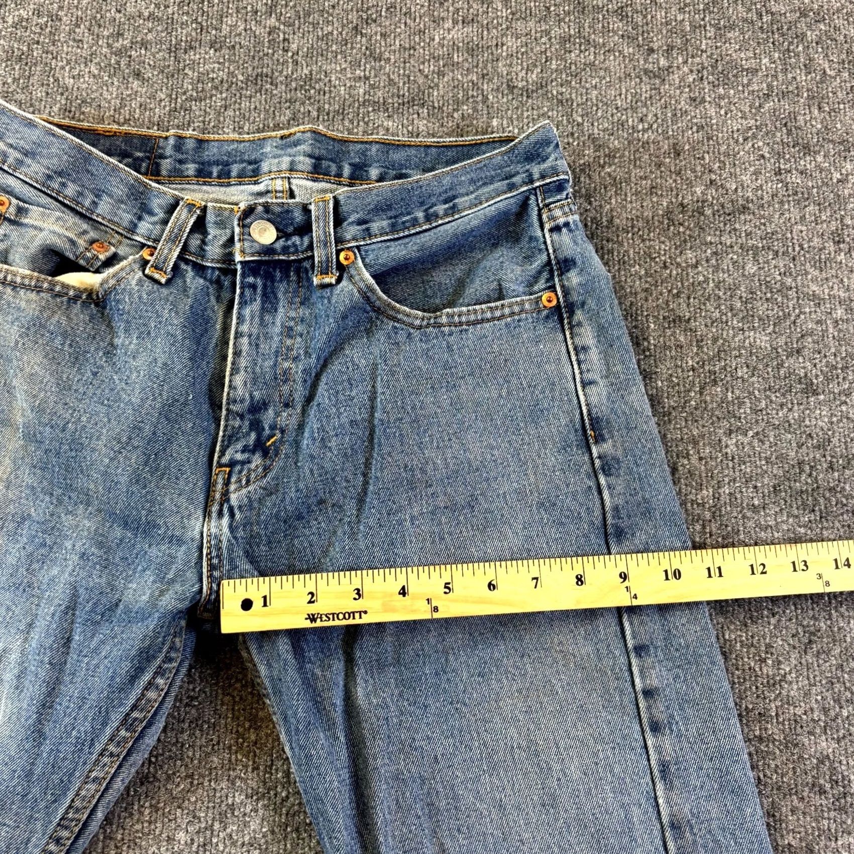 Levi's Levi's 505 Jeans Mens 31x36 Blue Denim Medium Stonewash Straight Leg Workwear Jeans Size US 31 - 5 Thumbnail