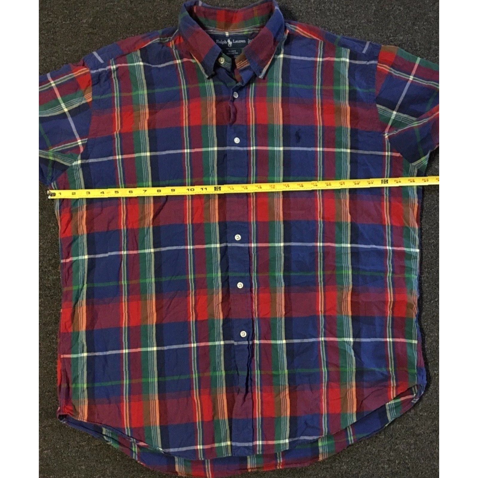 Polo Ralph Lauren VINTAGE Polo Ralph Lauren Shirt XL Plaid Button-Up 90s Grunge Blue Red Mens XL Size US XL / EU 56 / 4 - 5 Thumbnail