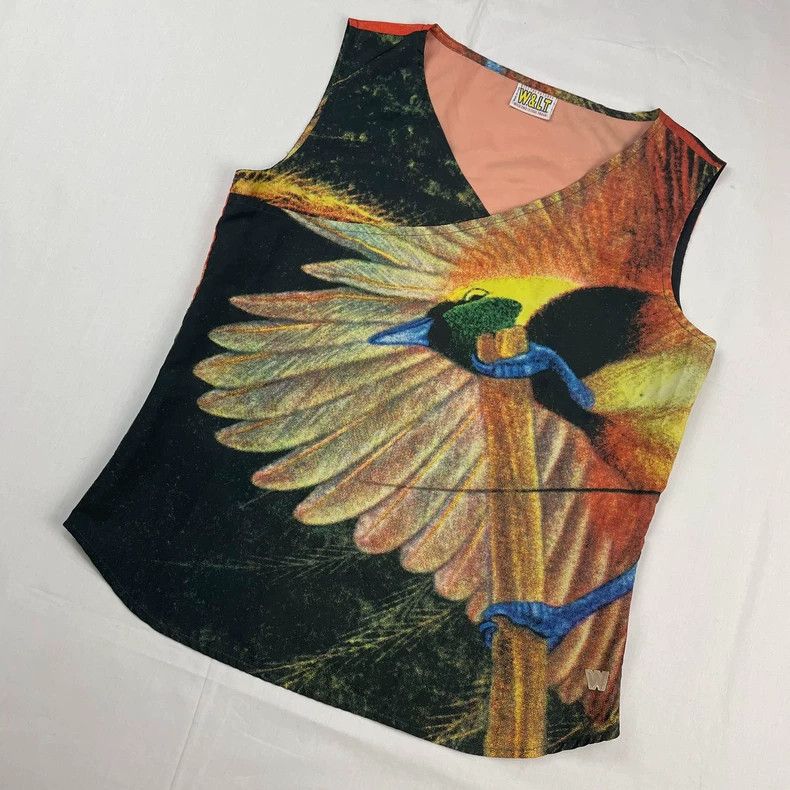 Walter Van Beirendonck walter van beirendonck size m PEACOCK PRINTED VEST Size 38R - 2 Thumbnail