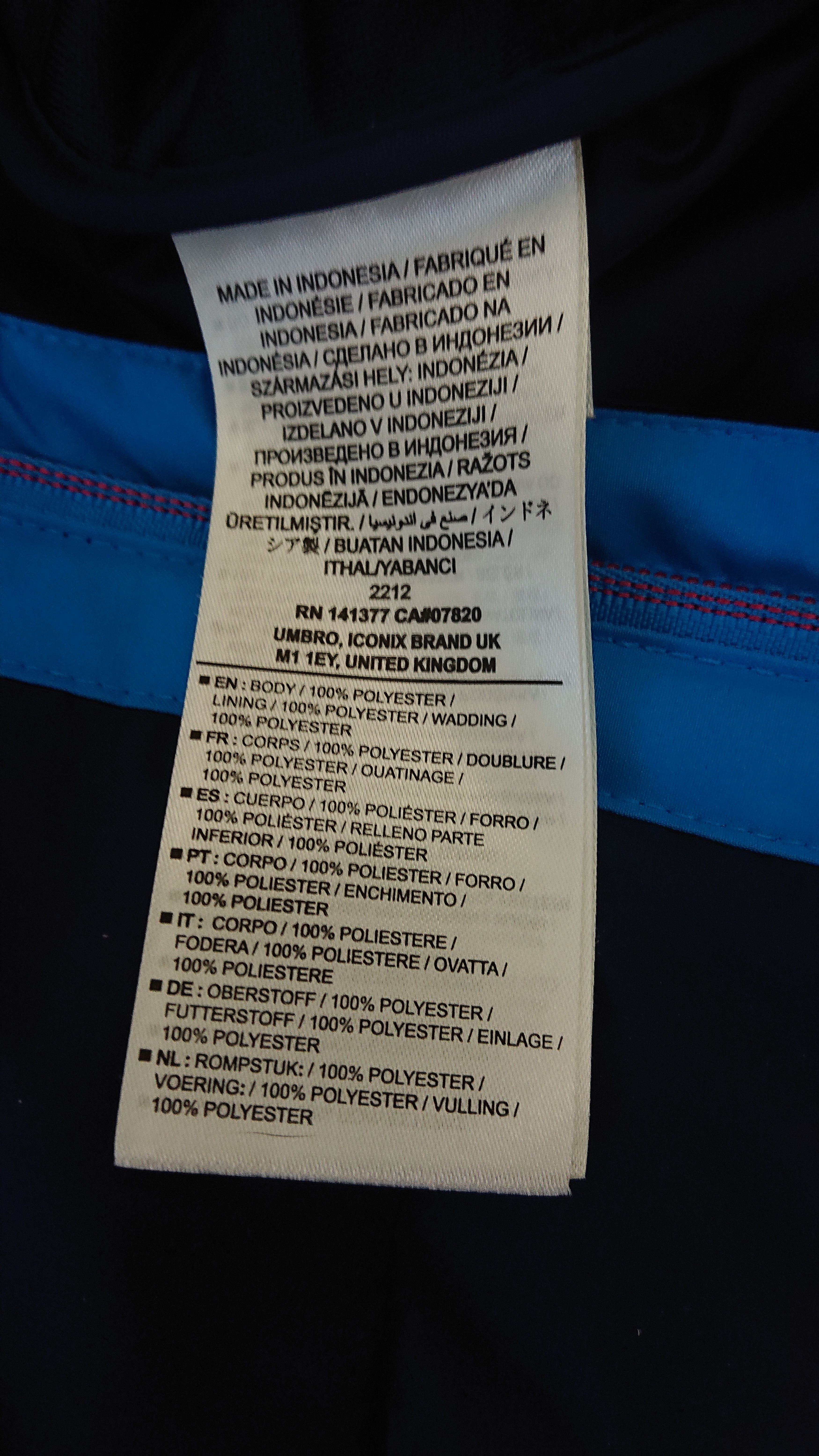 Umbro Hybrid jacket, Williams x Umbro, navy blue Size US L / EU 52-54 / 3 - 7 Thumbnail