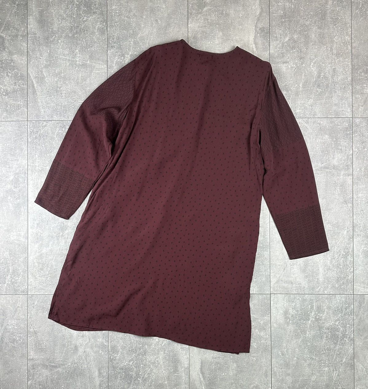 Gudrun Sjoden Gudrun Sjöden Button-Down Shirt Burgundy Printed Dress Size L / US 10 / IT 46 - 8 Thumbnail