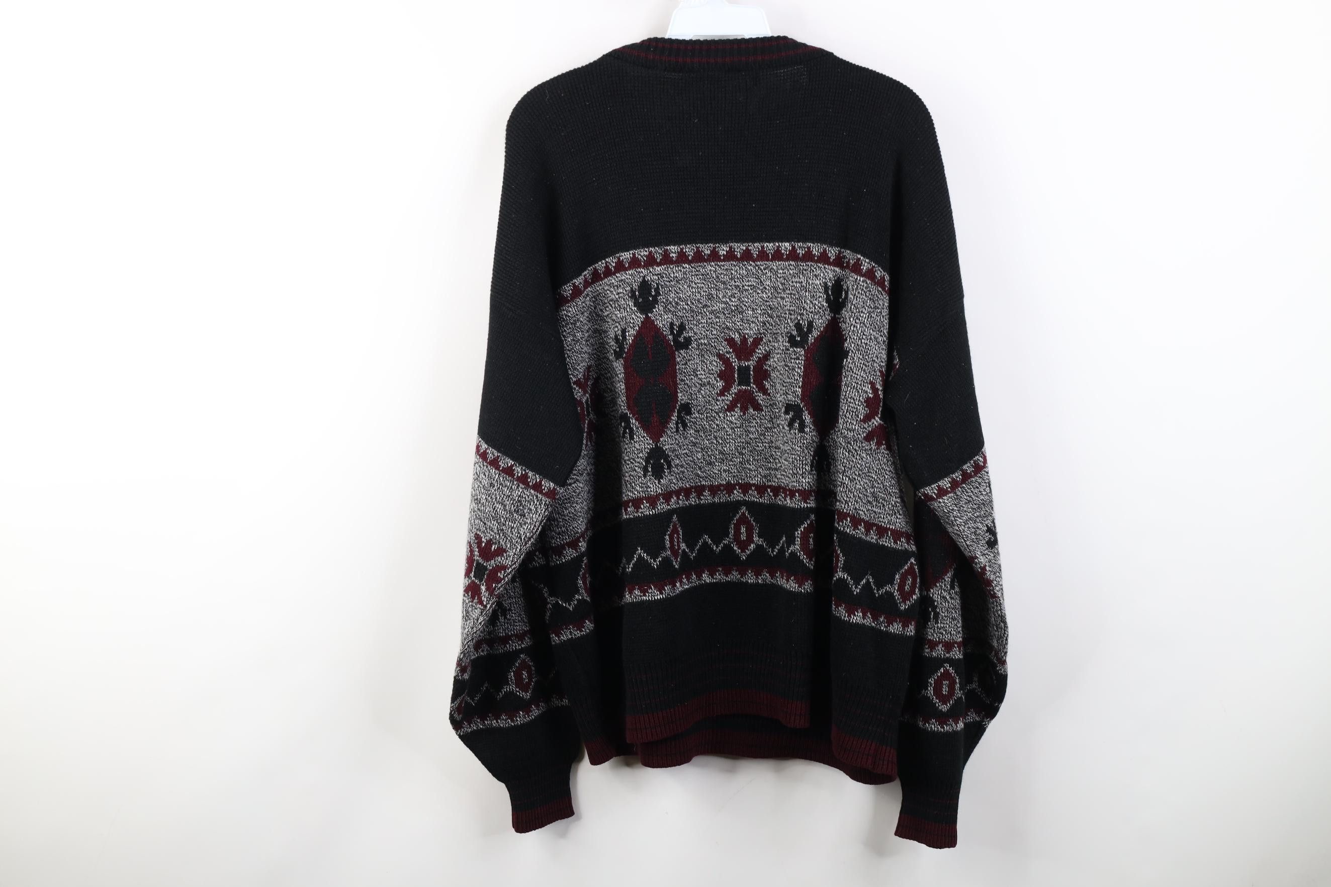 Vintage Vintage 90s Streetwear Southwestern Geometric Knit Sweater Size US L / EU 52-54 / 3 - 8 Thumbnail