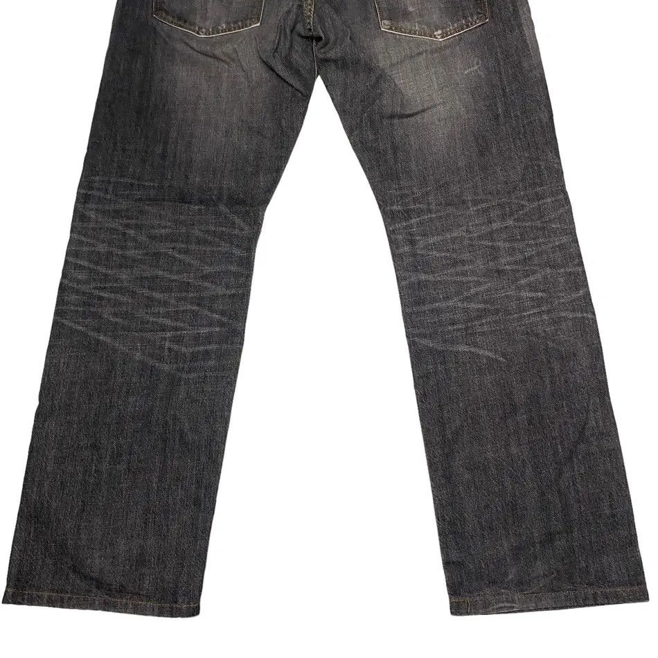 Japanese Brand 2000's CrackEvo Flared Seawash Straight Cut Denim Size US 34 / EU 50 - 7 Thumbnail