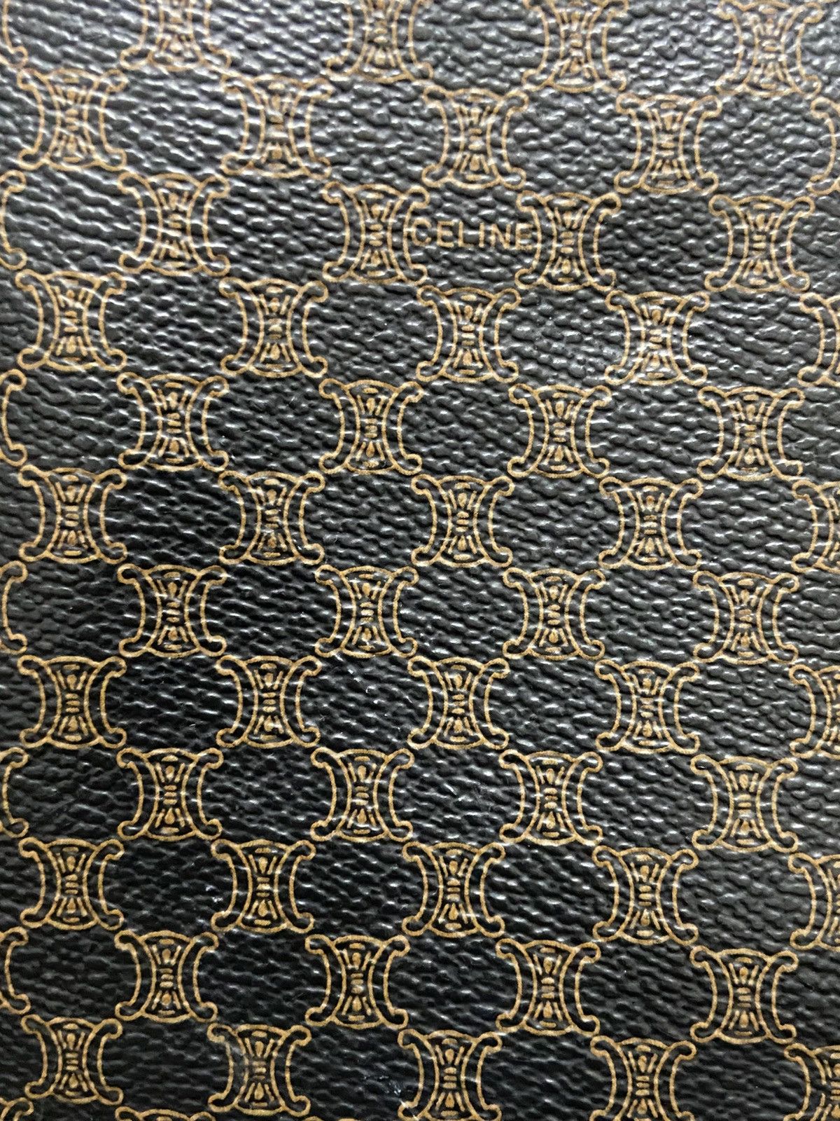 Celine Celine Macadam Blason PVC Leather Tote Bag Black Brown Size ONE SIZE - 8 Thumbnail