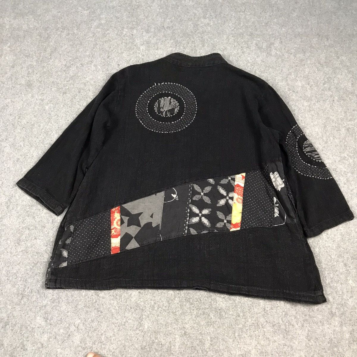 Japanese Brand MODE ASIAN PATCHWORK BUTTON JACKET WOMAN JAPAN Size L / US 10 / IT 46 - 7 Thumbnail