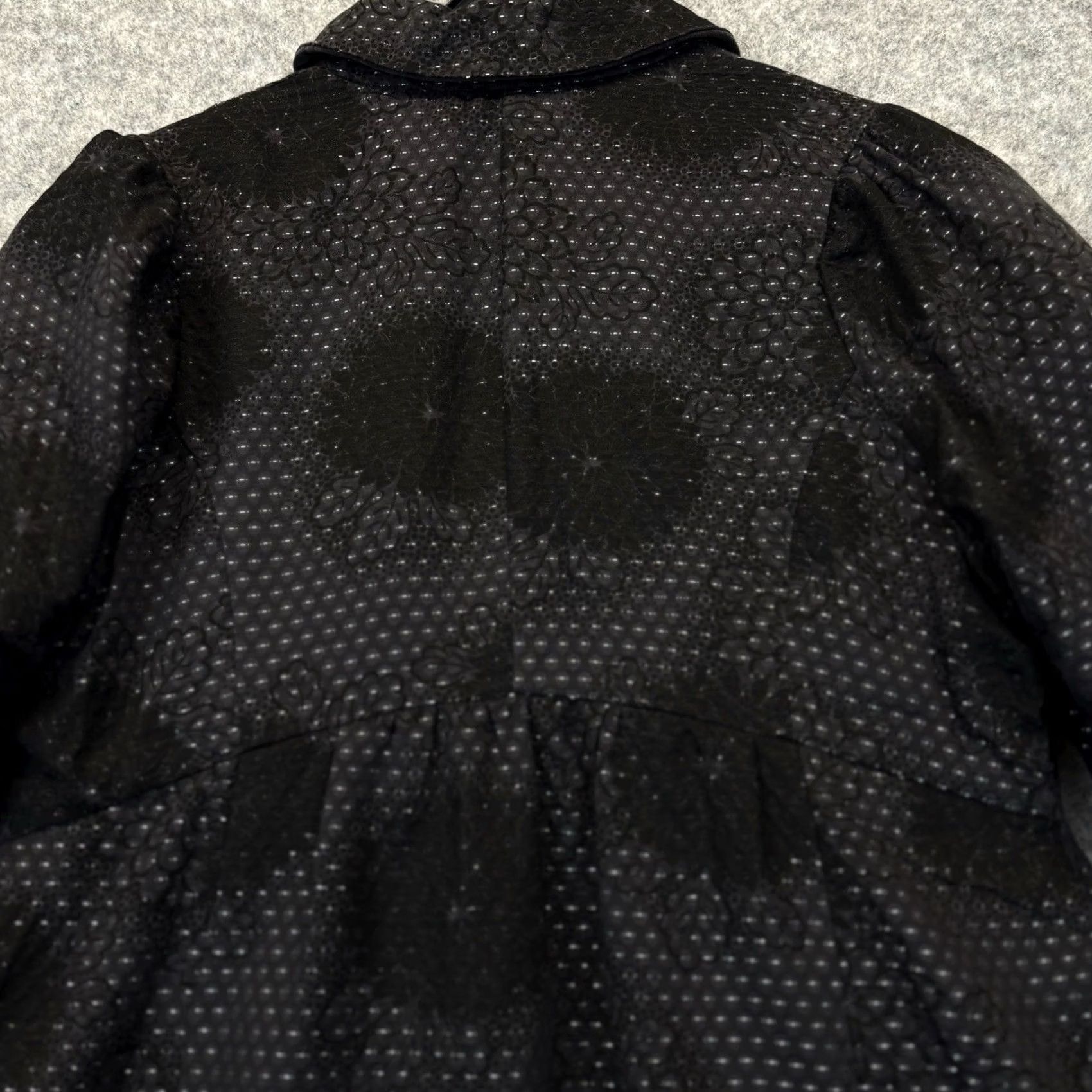 Vintage Noa Noa Coat Tuck Waist Textured Padded Size S Black Womens Button Up Coat Size S / US 4 / IT 40 - 4 Thumbnail
