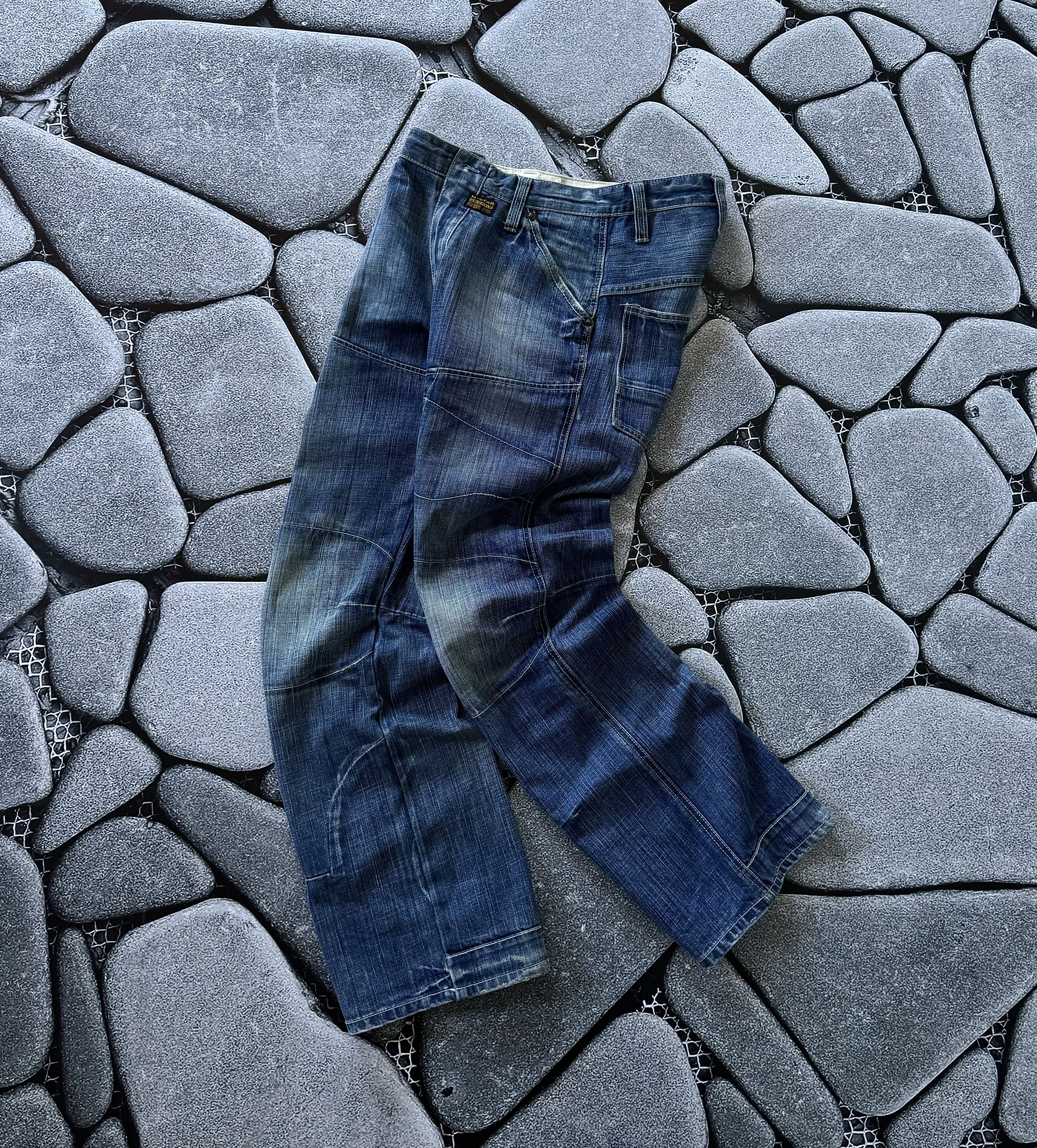 G STAR RAW NEW TRASH ELWOOD BAGGY JEANS FADED