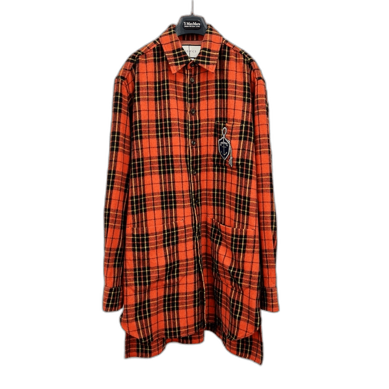 Gucci Gucci Plaid Shirt with Anchor Logo Size L / US 10 / IT 46 - 1 Thumbnail