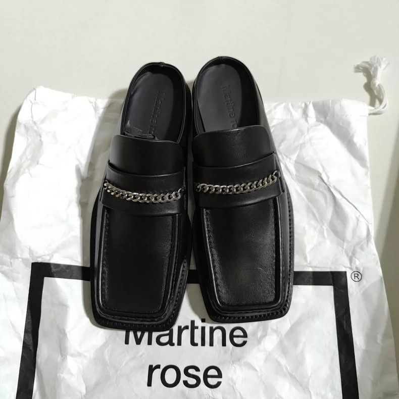Martine Rose Martine Rose Calfskin square toe open toed M ü ller shoes Size US 7.5 / IT 37.5 - 2 Thumbnail