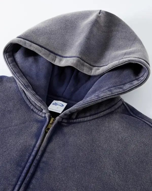 VIBE Blue Batik Fleece Zippered Hoodie Size US L / EU 52-54 / 3 - 4 Thumbnail