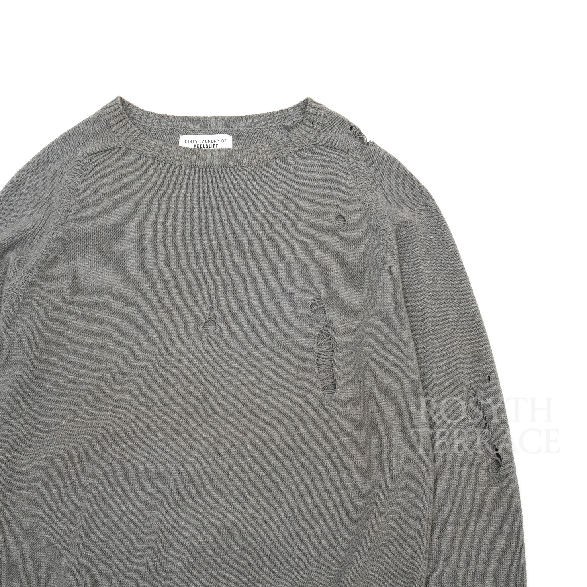PEEL&LIFT 【PEEL & LIFT / DAMAGED JUMPER GREY / SIZE L】 Size US L / EU 52-54 / 3 - 4 Thumbnail