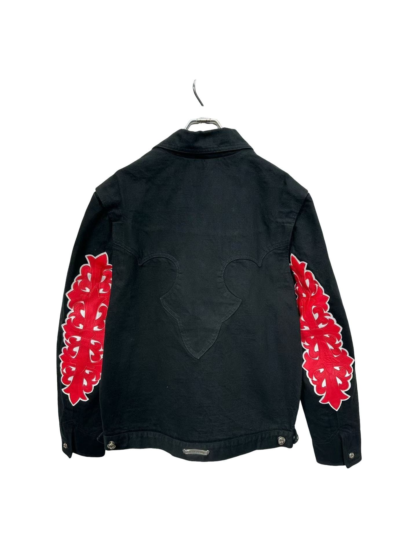 Chrome Hearts Chrome Hearts Red Flame Patch Denim Jacket Size M Size US M / EU 48-50 / 2 - 1 Thumbnail