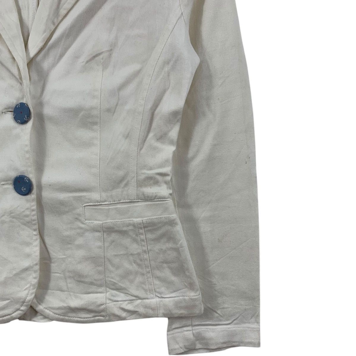 Zara ZARA White Plain Blazer Coat Jacket Size M / US 6-8 / IT 42-44 - 6 Thumbnail